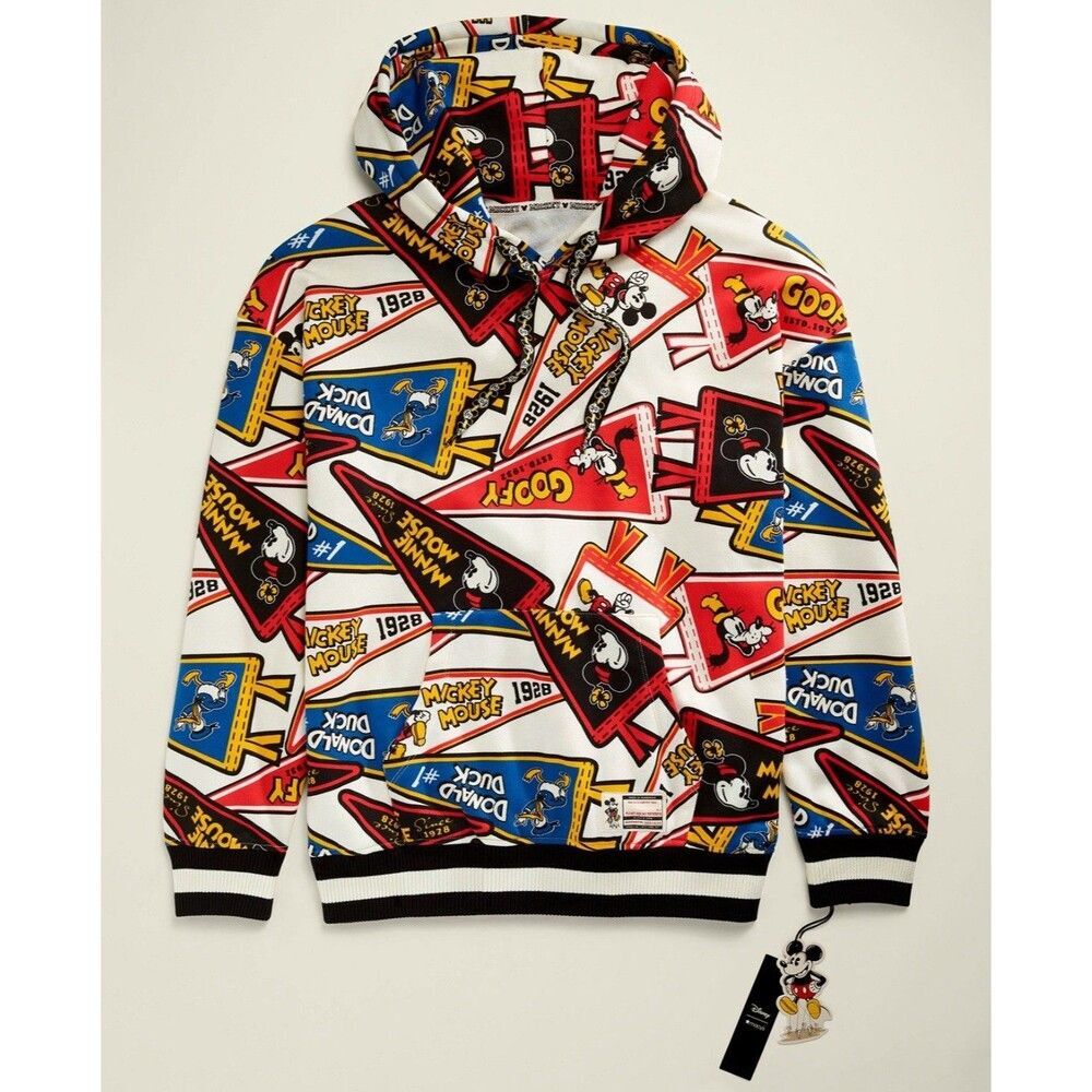 New W/T Disney  Adult Unisex Varsity Pennants Pullover Hoodie Limited Edition S